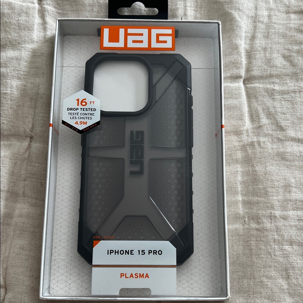 UAG Plasma Series iPhone 15 Pro Case - Black and Gray